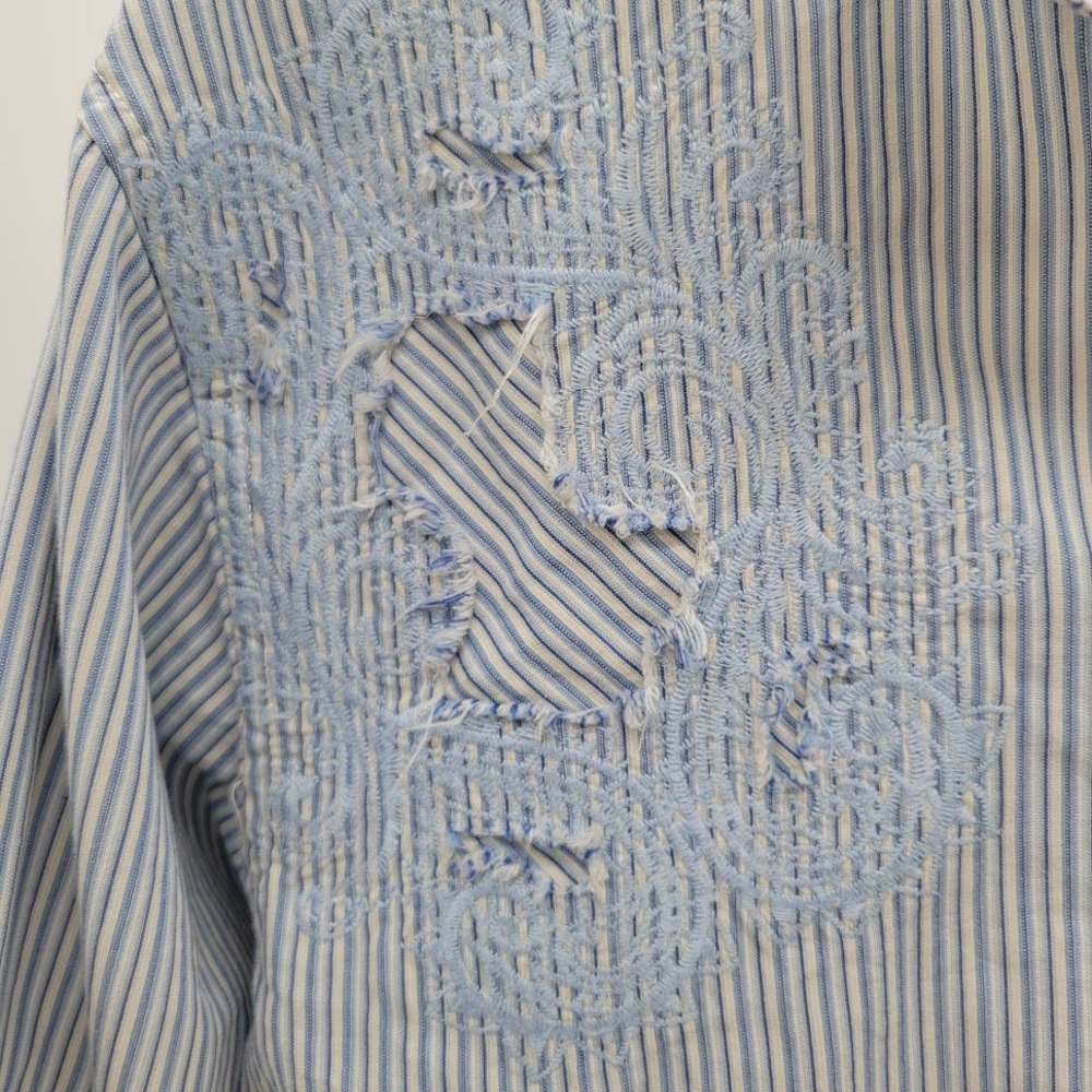 Transcript Embroidered Decorative Button Down Collar Shirt Mens Sz XL - Picture 4 of 10